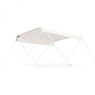 Toldo para Barco Bimini de 2 arcos Aluminio 110x175x110 cm